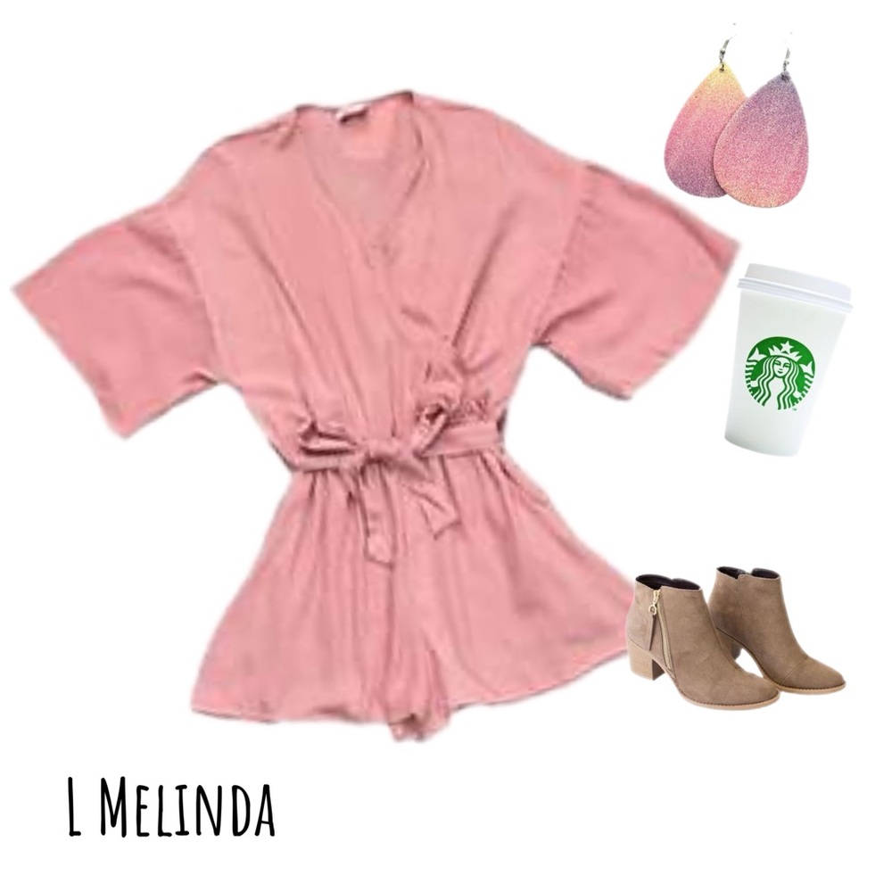 L Melinda Pink Romper